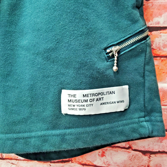 The Met Pacsun French Terry Shorts Men's Small Green Elastic Waist Drawstring - Picture 5 of 6